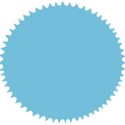 Blue 1 round stamp