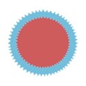 Blue 1 round frame