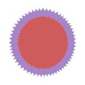 Purple round frame