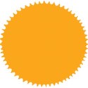 orange round stamp