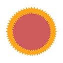 orange round frame