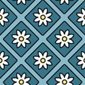 Blue and white daisies