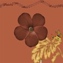 Brown Flower & Butterfly s