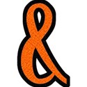 Orange on Black Symbol and Sign