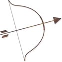 brown bow& arrow