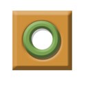 orange green eyelet