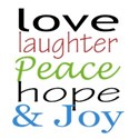 love laughter peace color