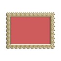 gold rectangle scolllop frame