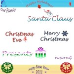 Xmas & New Year sayings and shapes