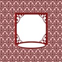 Red Damask Ornament