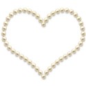 creamy pearl heart