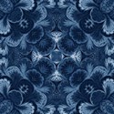 deep blue damask emb