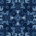 deep blue damask emb