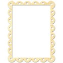 beige scollop rectangle shadow