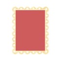 beige scollop rectangle
