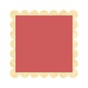 beige scollop square