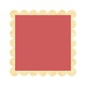beige scollop square