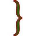 TCasey Green on Red Symbol Bracket 2 Right