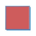 blue square paper frame