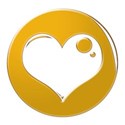 gold circle heart