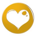 gold circle heart