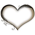 black & sepia heart