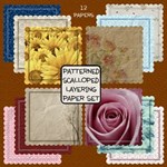 Patterned Scalloped Layering Paper Set