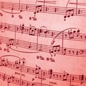 red sheet music