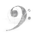 bass clef black