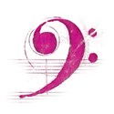 bass clef pink