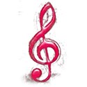 treble clef red