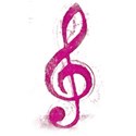 treble clef pink