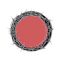 barbwire frame circle