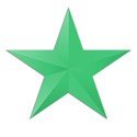 1 star green