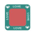 Love frame green