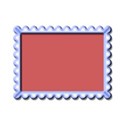 blue white scollop rectangle