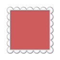 white scollop mat