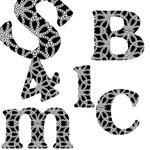 Lace Background Alphabets