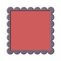 lavendar square scollop