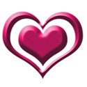 pink heart button
