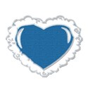 blue heart pillow