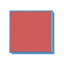 blue square paper frame