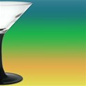 martini glass left background coloured