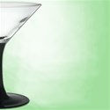 martini glass left background green