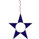 blue star hanging frame