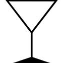 martini glass black