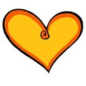 Large Orange Heart