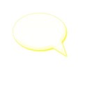 blank yellow thought bubble