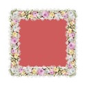 frame roses lace square