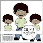 Boy Clip-Art  Black Hair 2 